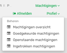 Machtigingenscherm Klw